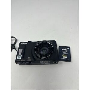 Nikon Coolpix S9100 12.1MP Digital Camera – Black – For Parts Repair